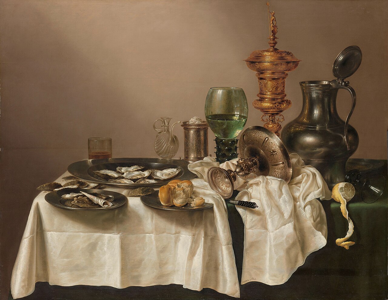 Still Life with a Gilt Cup by Willem Claesz. Heda