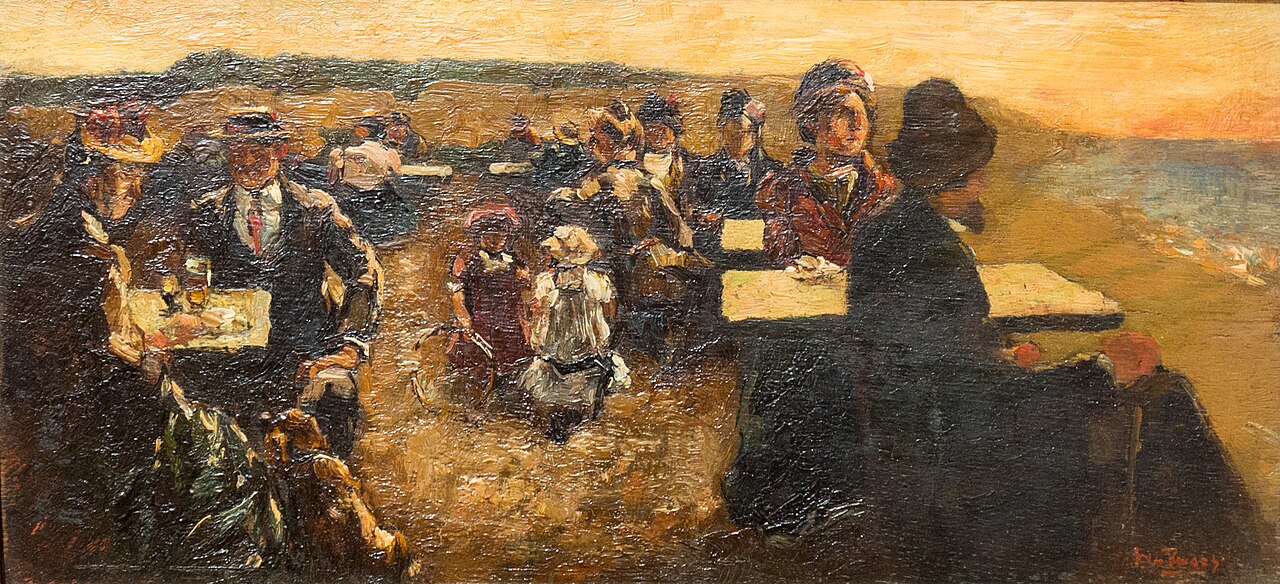 Aan het strand by Willem de Zwart