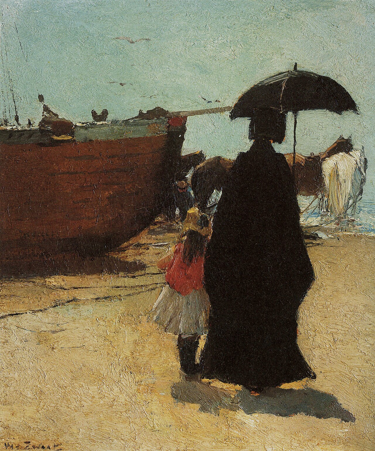 At the beach by Willem de Zwart