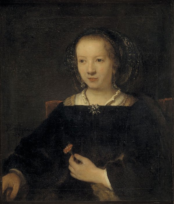 Young Woman with a Carnation by Willem Drost