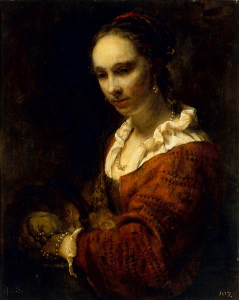 Young Woman with a Pearl Necklace by Willem Drost