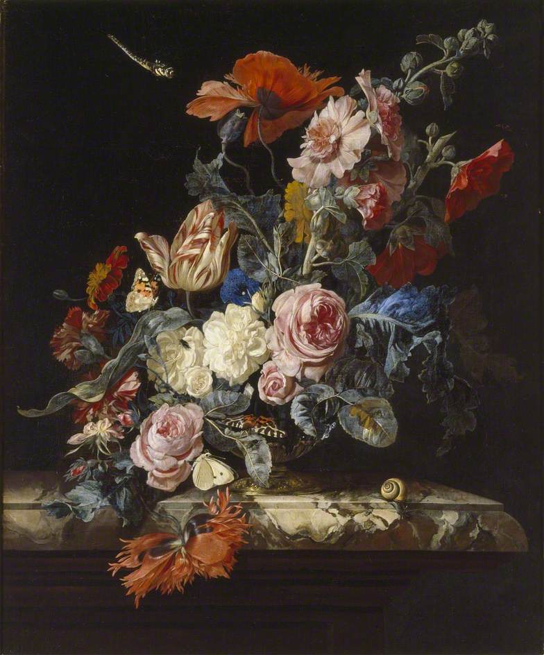 A Vase of Flowers by Willem van Aelst