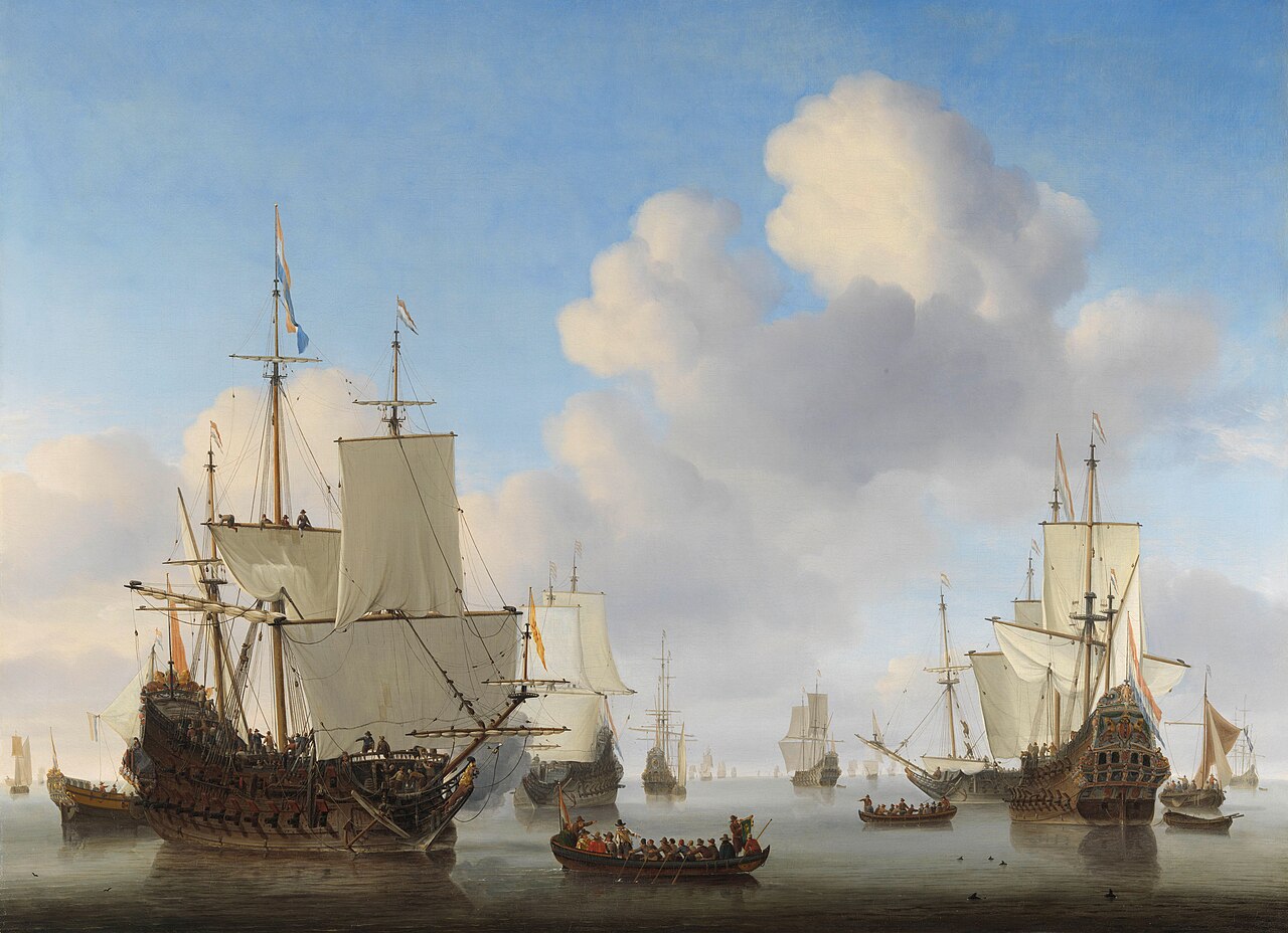 Dutch Ships in a Calm by Willem van de Velde the Younger