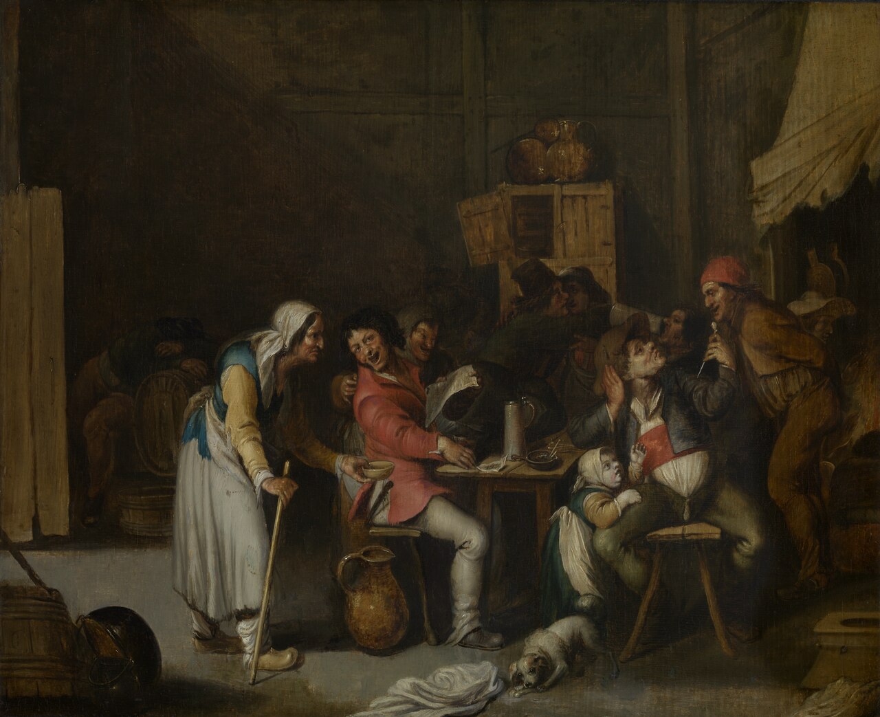 Beggar Woman in a Tavern by Willem van Herp