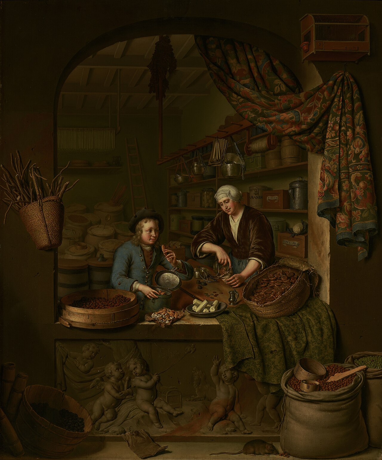 A Grocer's Shop by Willem van Mieris