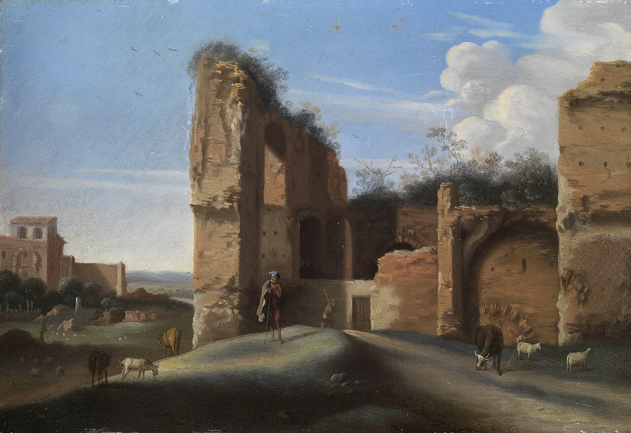 Roman ruins landscape by Willem van Nieulandt II