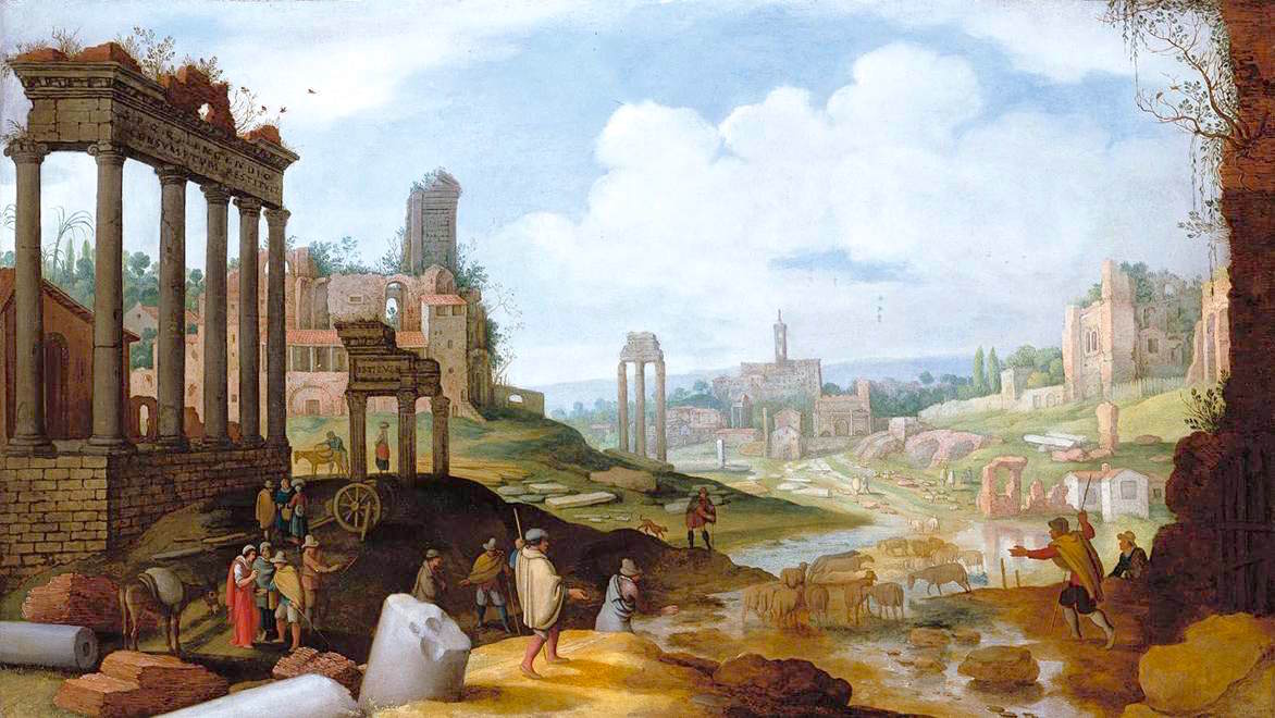 View of the Forum Romanum by Willem van Nieulandt II