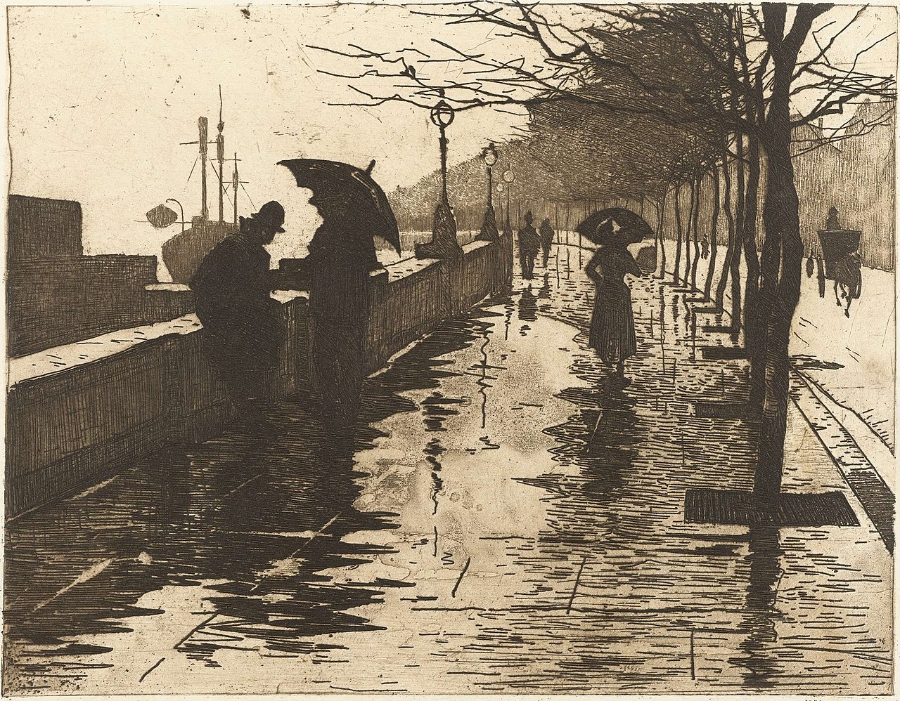 View of the Victoria Embankment in London by Willem Witsen
