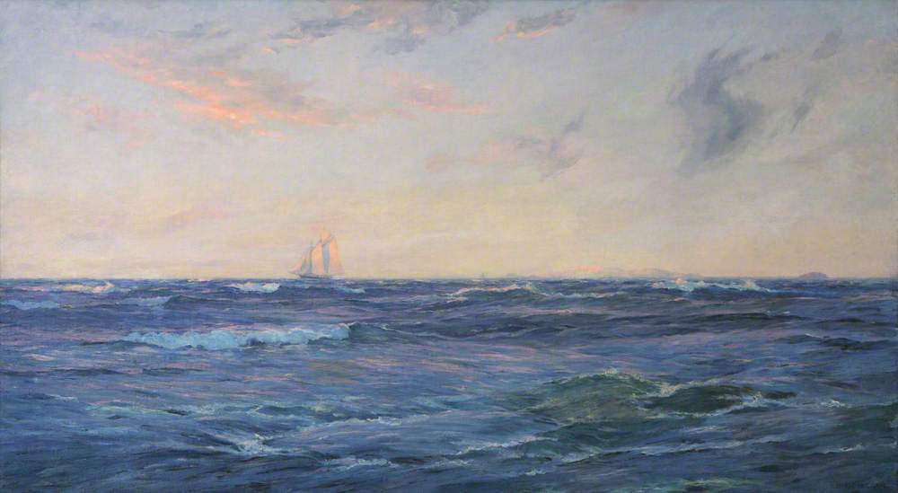 Schooner on the High Seas by William Ayerst Ingram