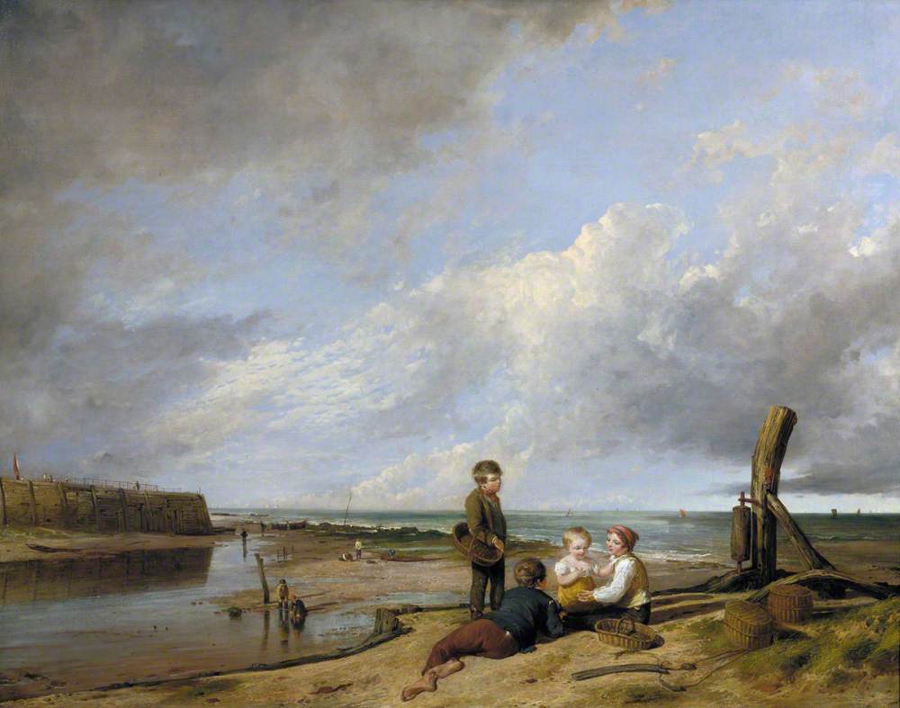 Shrimp Boys at Cromer, Norfolk by William Collins