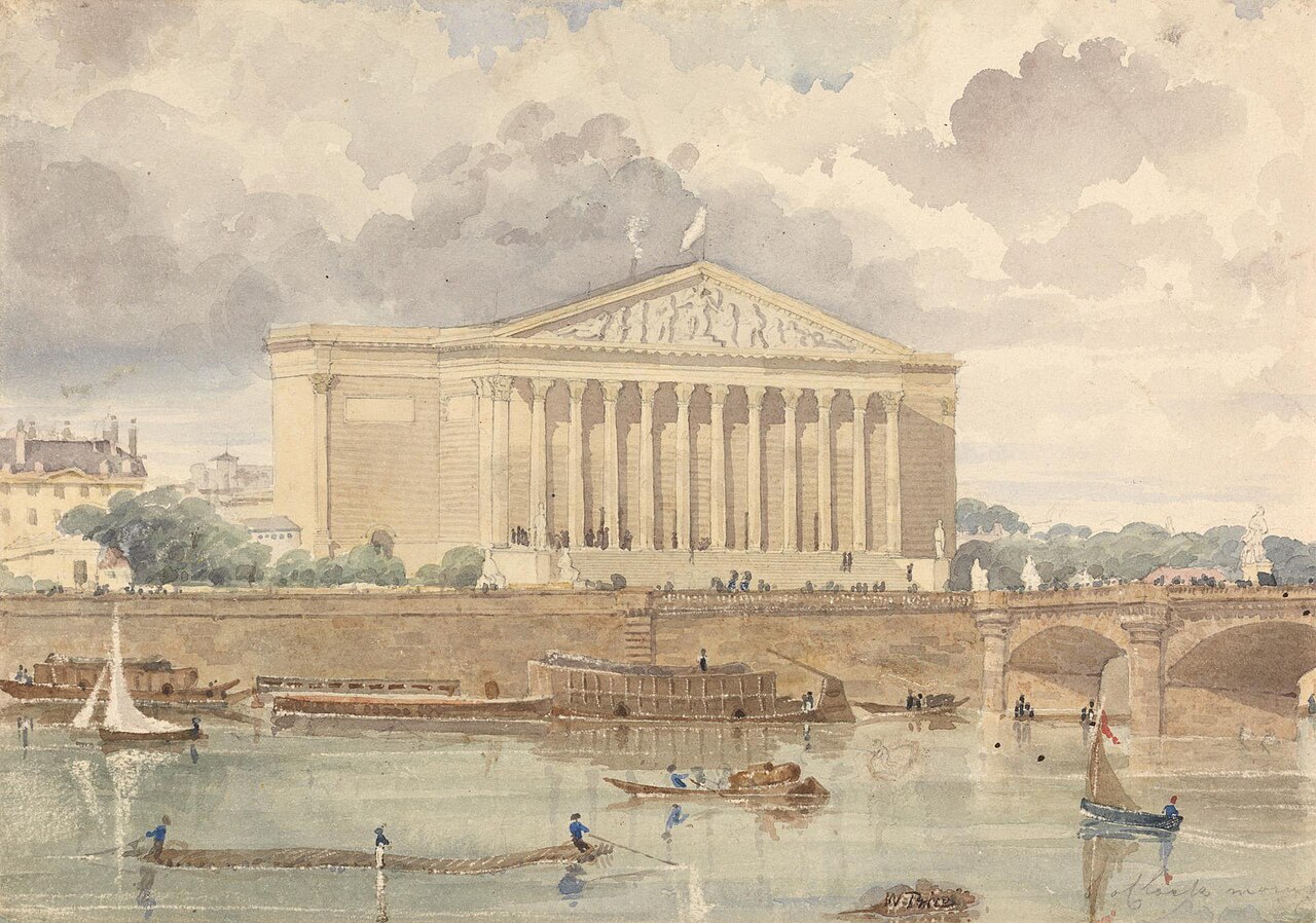 Chambre des Députés et Pont Louis XVI, July 30, 1828, 6 o'clock in the morning by William Frederick Lake Price