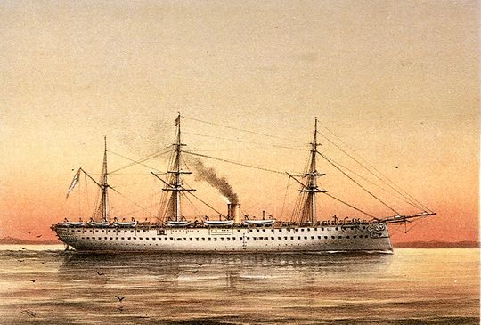 HMS Crocodile by William Frederick Mitchell