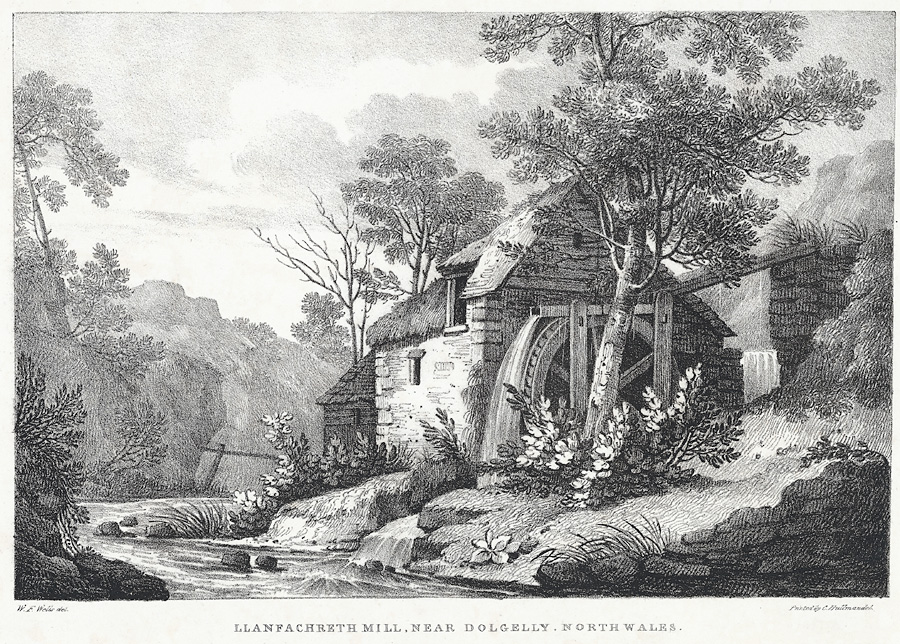 Llanfachreth Mill, near Dollgelly, North Wales by William Frederick Wells
