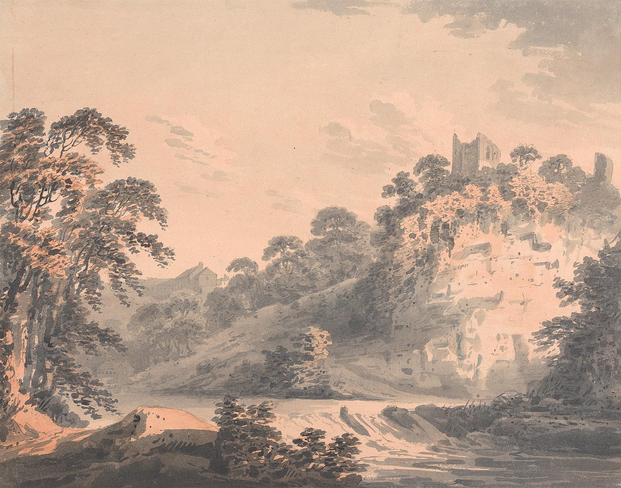 Knaresborough Castle, Yorkshire by William Gilpin