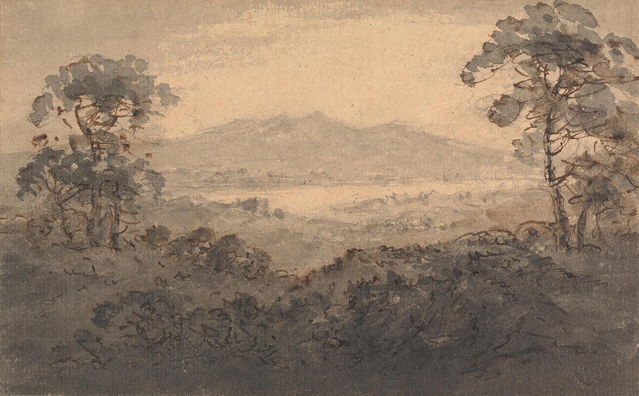 Landscape with Lake and Mountains by William Gilpin