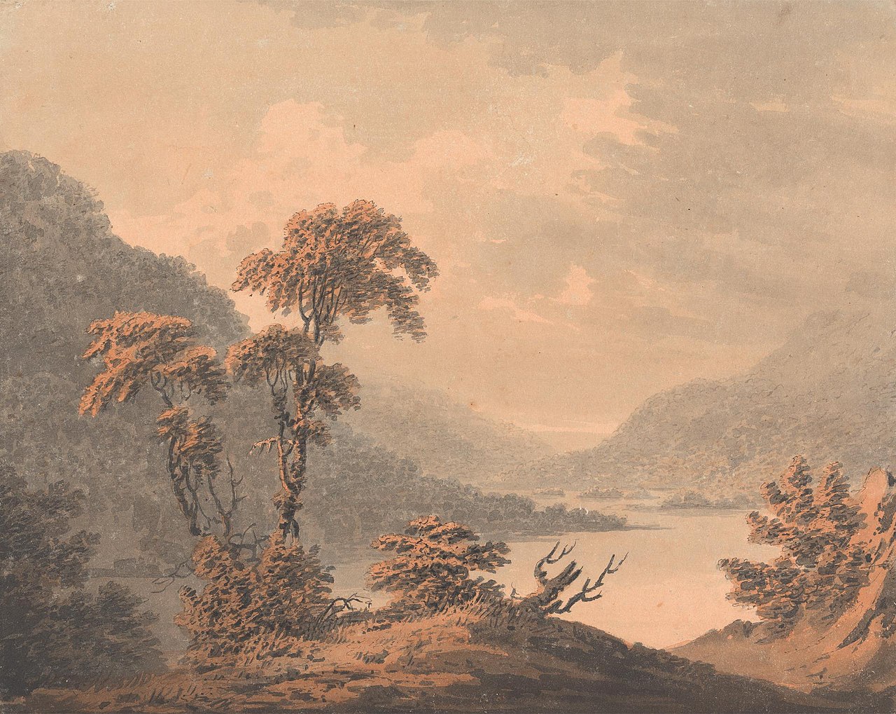 View in Barnscliff, near Scarborough, when Overflowed by the Derwent by William Gilpin