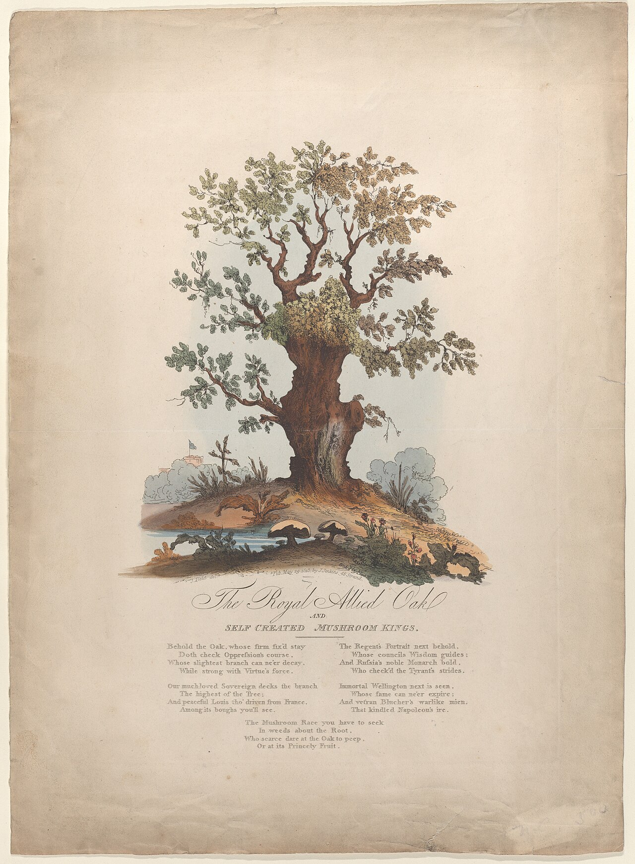 The Royal Allied Oak and Self-Created Mushroom Kings by William Heath