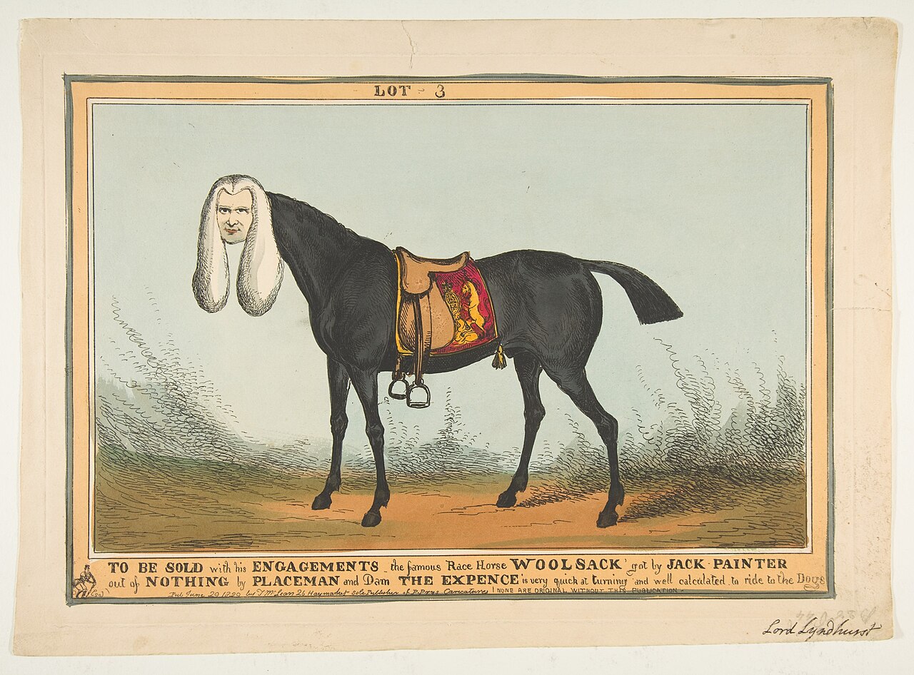 To Be Sold With All His Engagements–The Famous Race Horse Woolsack by William Heath
