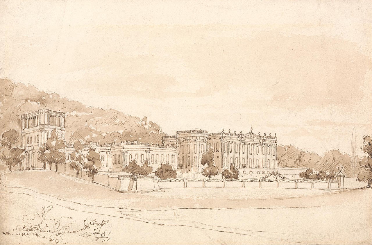 Chatsworth House, Derbyshire by William Henry Bartlett