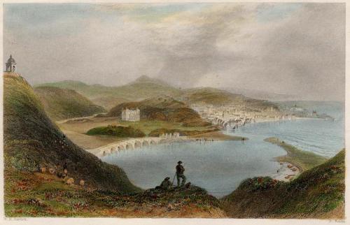 William Henry Bartlett - Banff (View from East Bank of River) by William Henry Bartlett