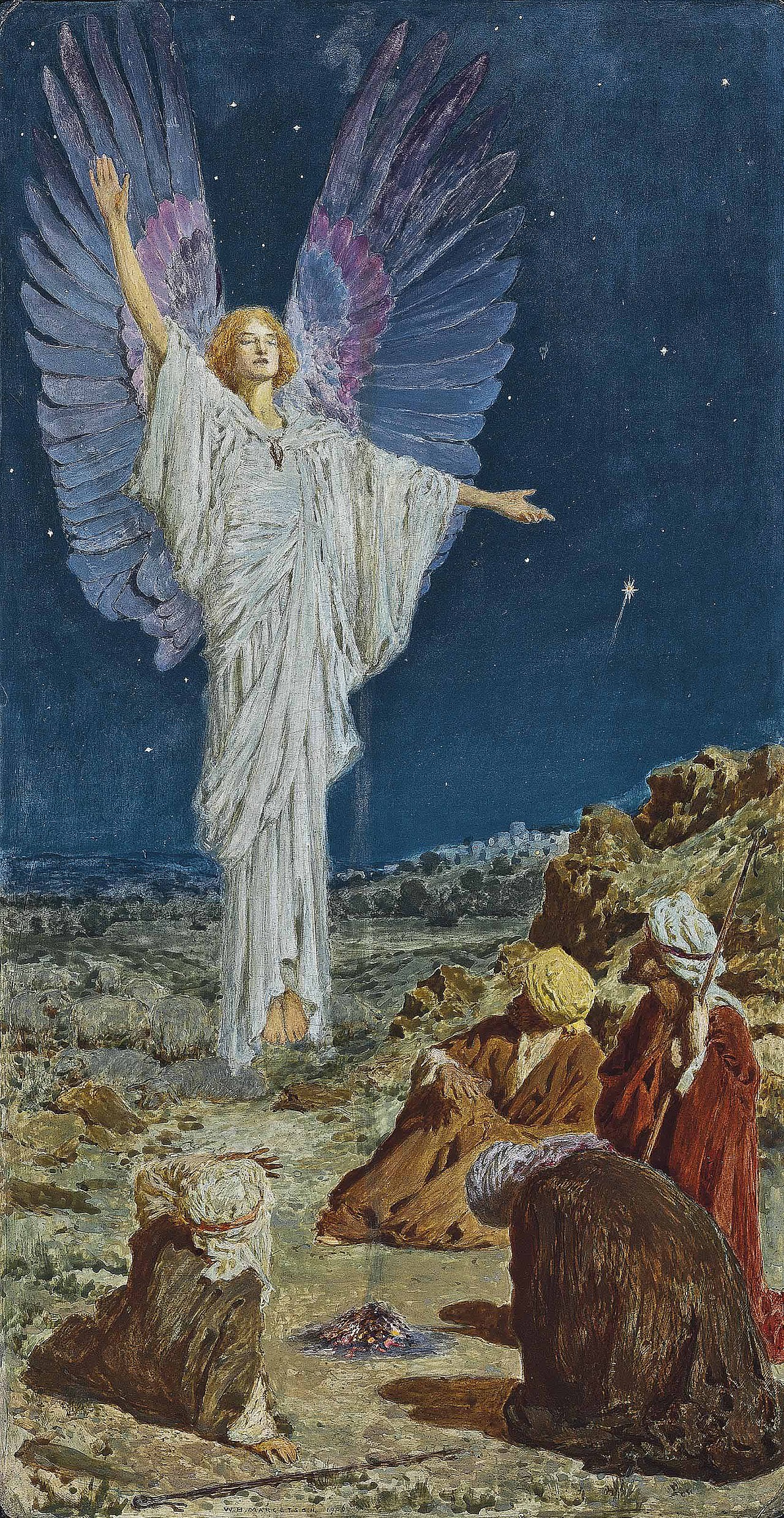 The Angel appearing to the Shepherds by William Henry Margetson