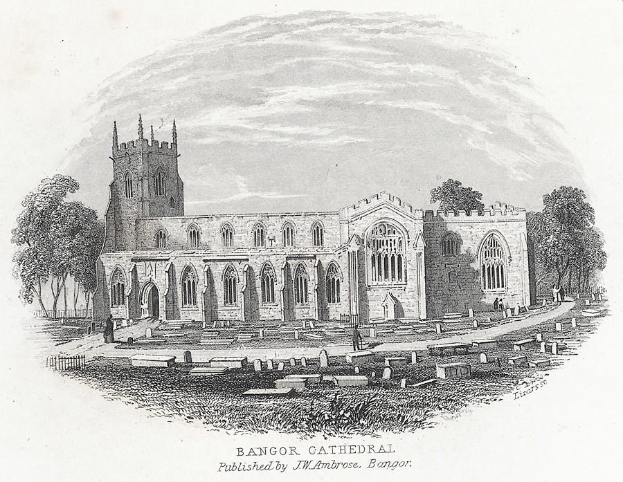 Bangor Cathedral by William Home Lizars