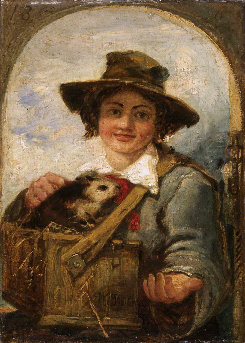 Italian Boy with a Guinea Pig by William James Müller