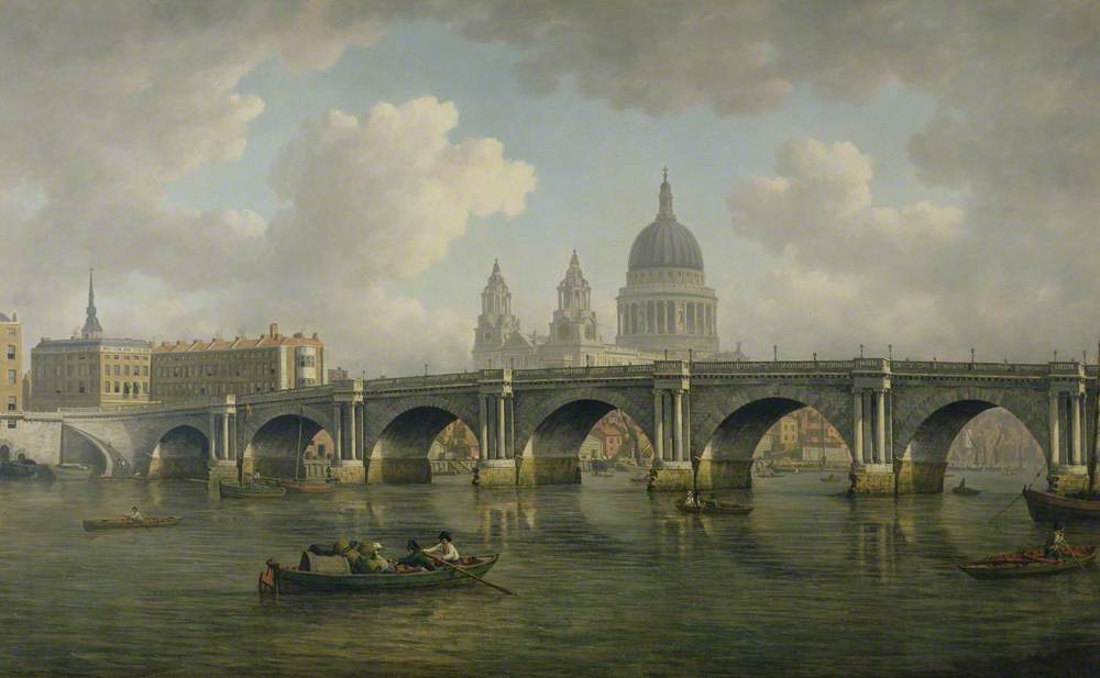 Blackfriars Bridge and St Paul's, London by William Marlow