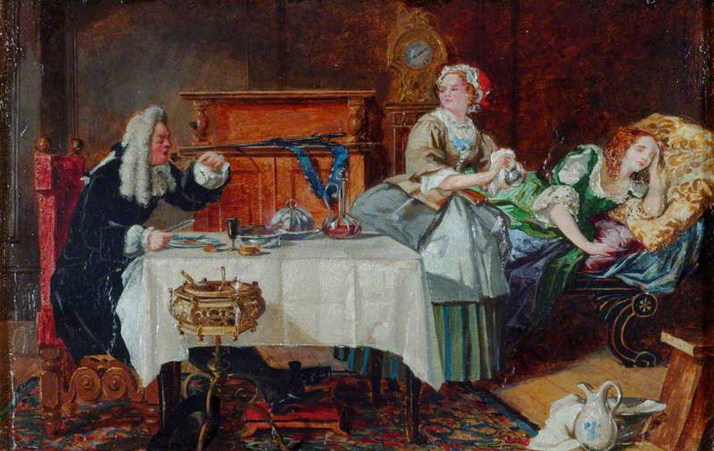 Scene from Molière's 'Le Tartuffe' by William Maw Egley
