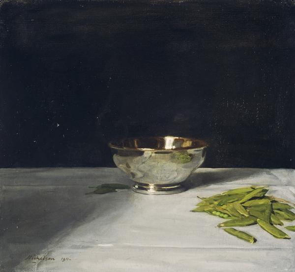 The Lustre Bowl with Green Peas by William Nicholson