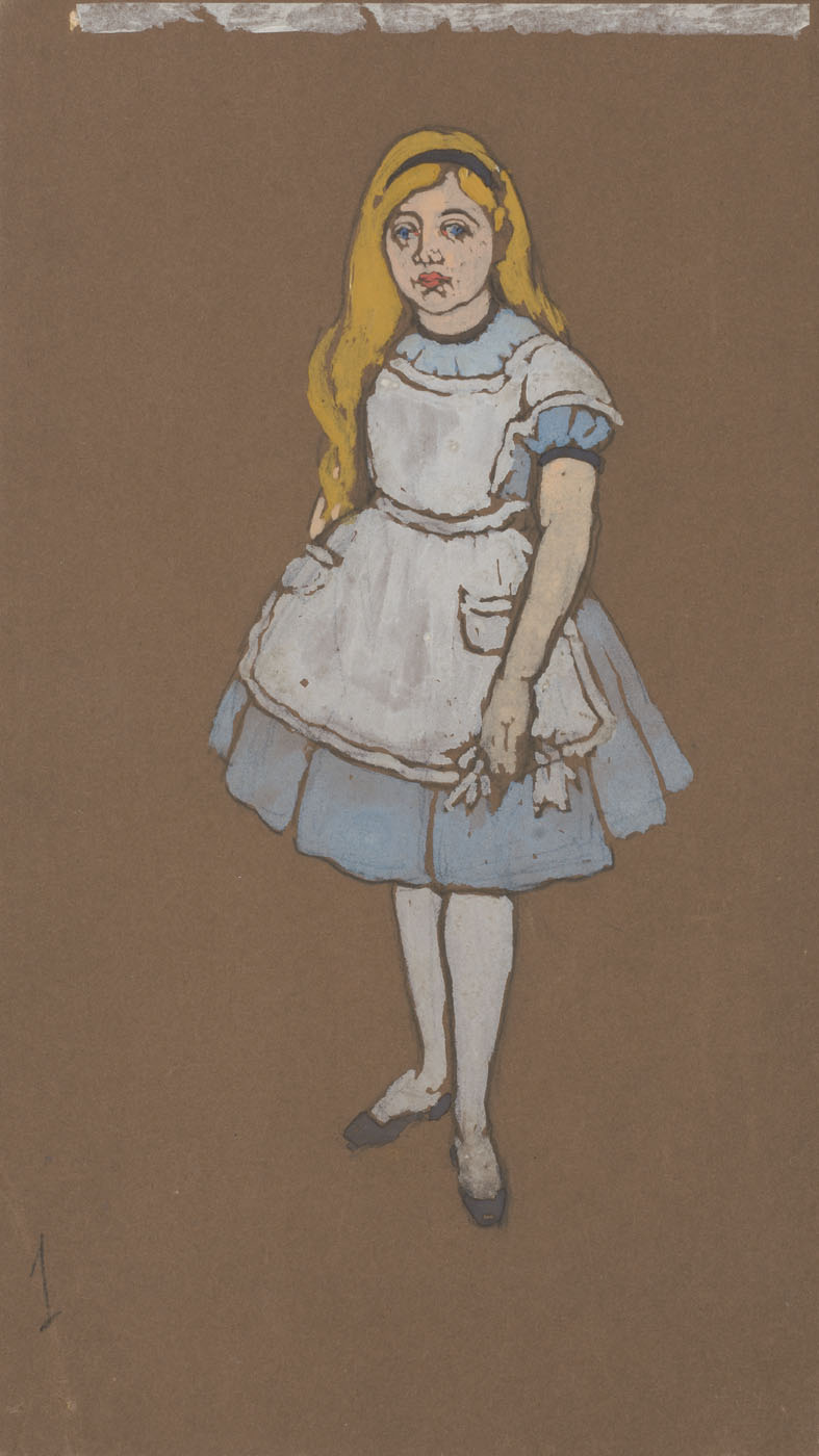 Alice (costume design for Alice-in-Wonderland, 1915) by William Penhallow Henderson