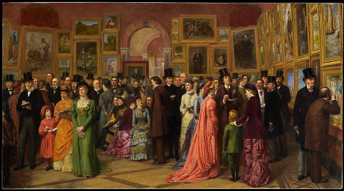 A Private View at the Royal Academy, 1881 by William Powell Frith