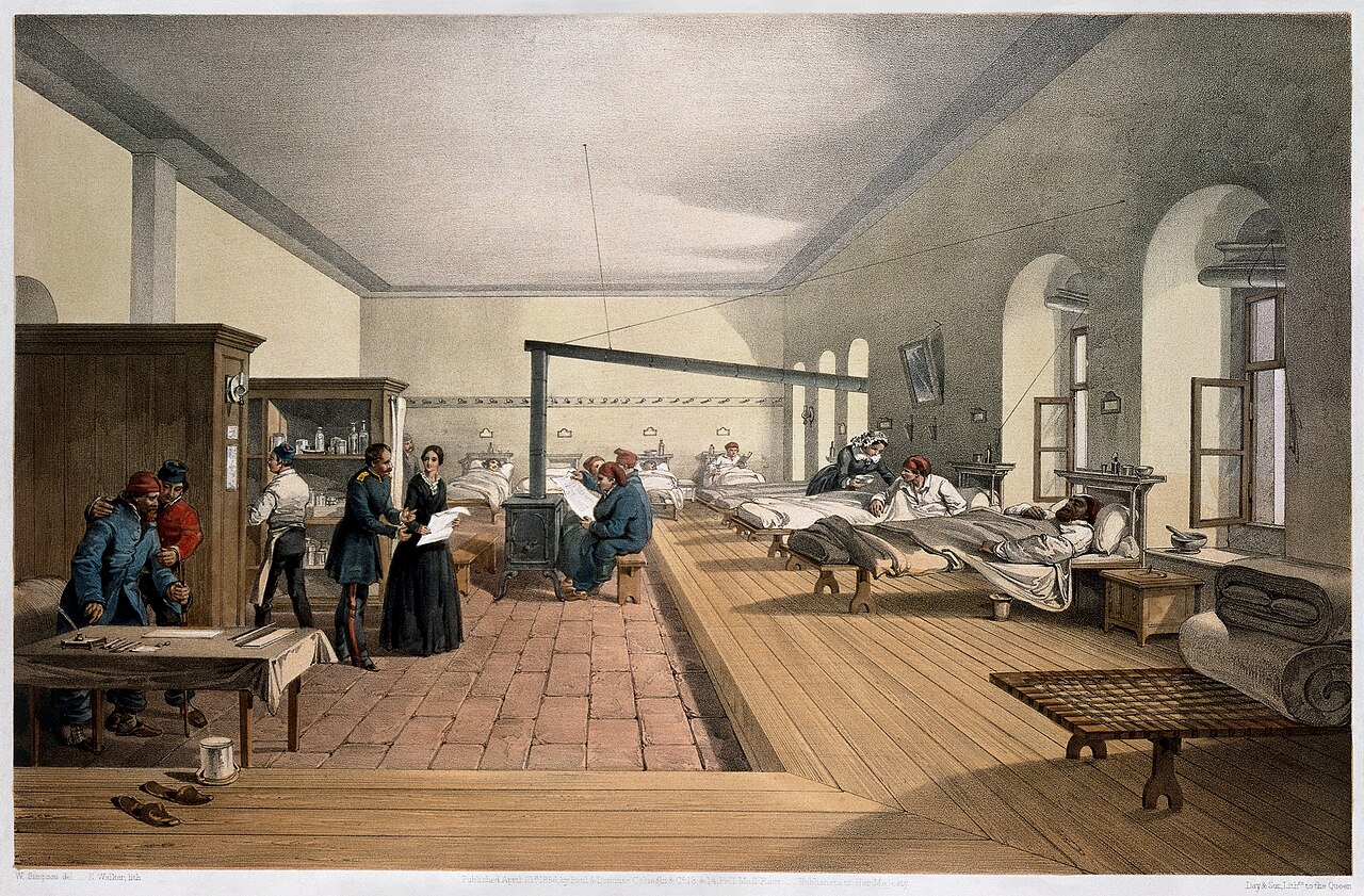 One of the wards in the hospital at Scutari by William Simpson