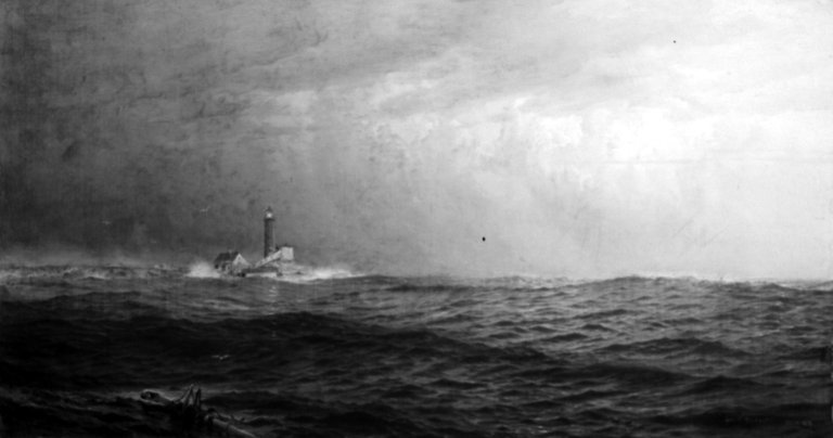 White Island Light, Isle of Shoals, N.H. by William Trost Richards