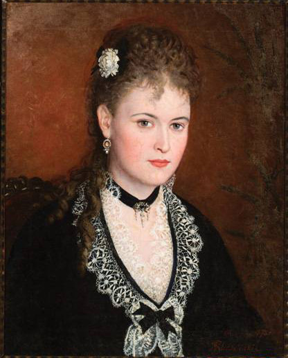 Portrait of a lady by Wincenty Sleńdziński