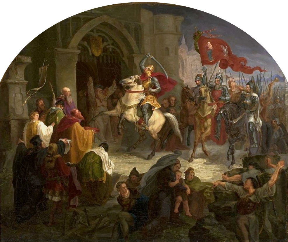 Entry of Boleslaus the Brave into Kiev. by Wincenty Smokowski