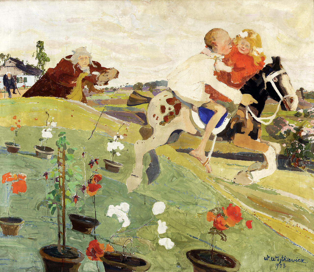 Abduction of the King's daughter (Escape). by Witold Wojtkiewicz