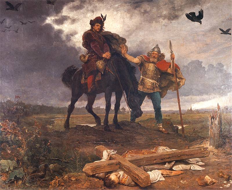 Casimir I the Restorer returning to Poland by Wojciech Gerson