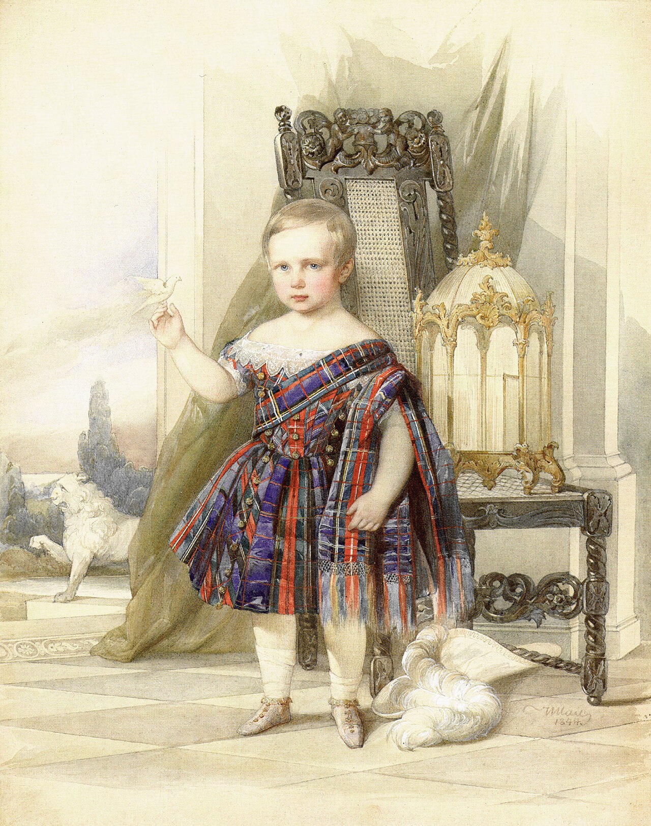 Portrait of Nicholas Maximilianovich, Duke of Leuchtenberg, as a Child by Woldemar Hau