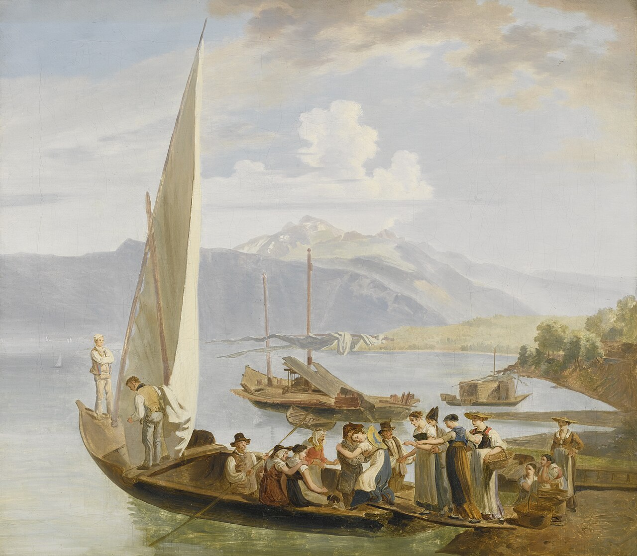 Embarcation of the Wedding Party by Wolfgang Adam Töpffer