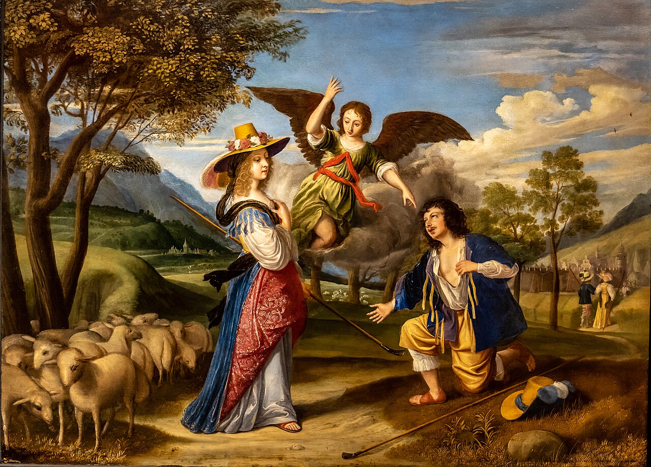Die Begnung von Jakob und Rahel by Wolfgang Heimbach