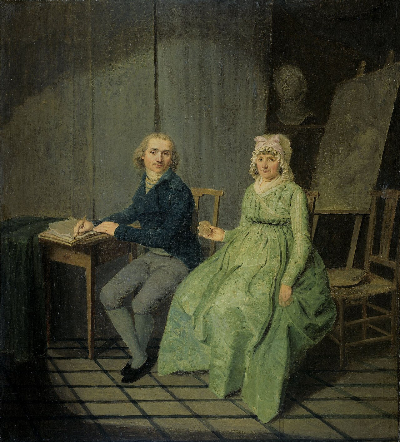 A Painter with his Wife by Wybrand Hendricks