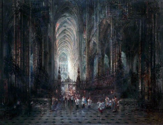 Evening: Amiens Cathedral by Wyke Bayliss