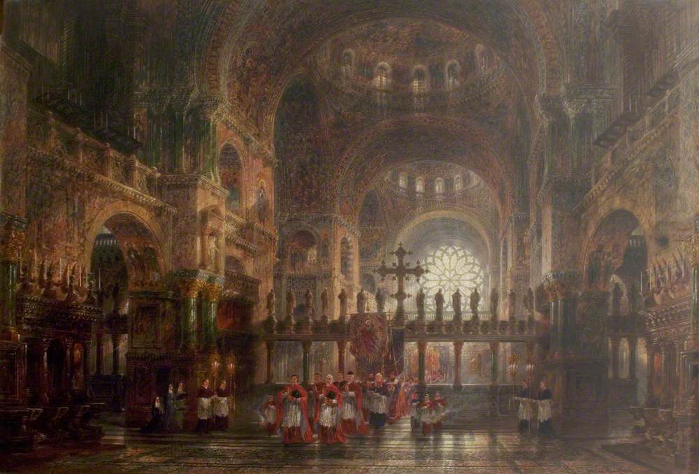 Interior of St Mark's Basilica, Venice by Wyke Bayliss