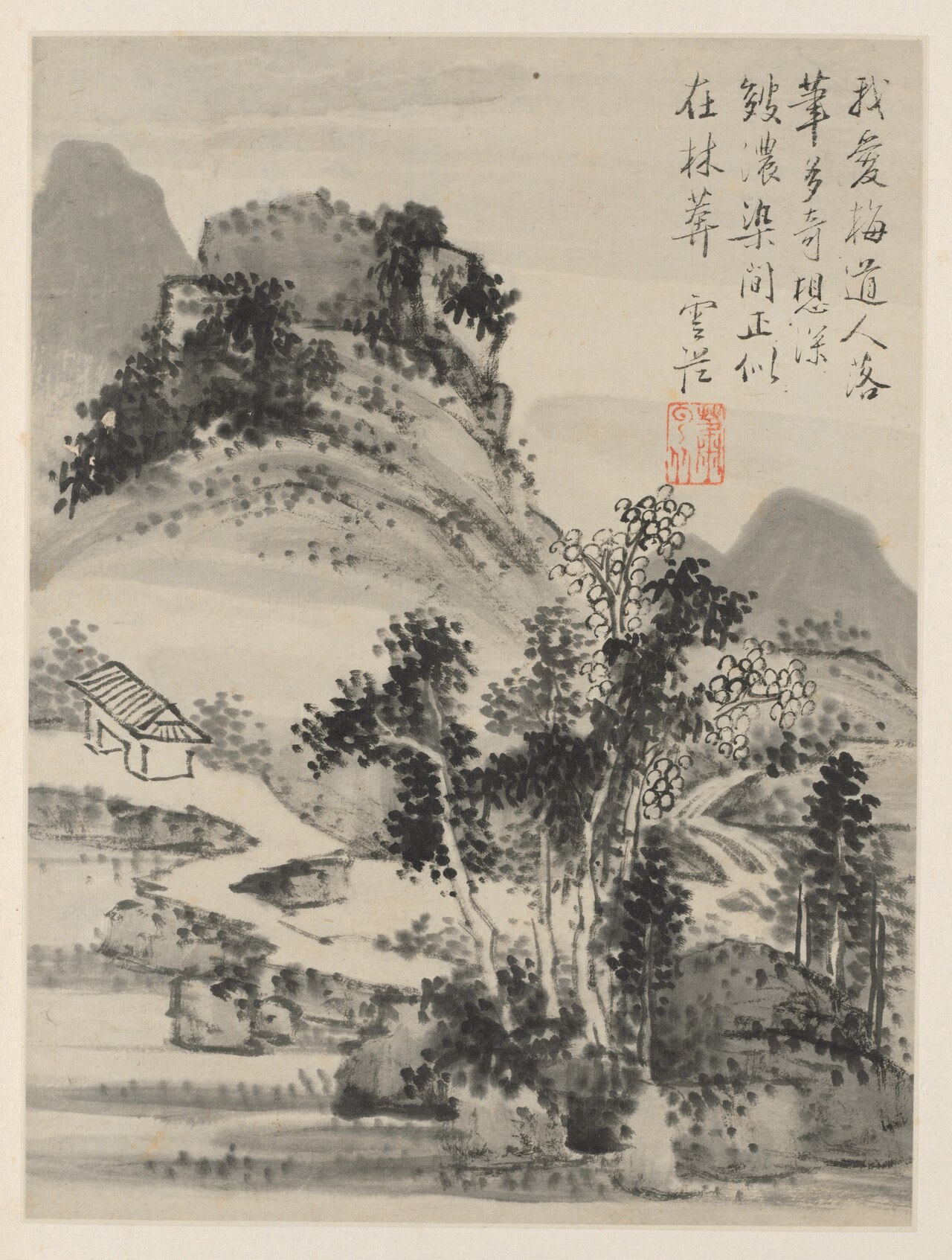 Album of Seasonal Landscapes, Leaf D (previous leaf 2) by Xiao Yuncong