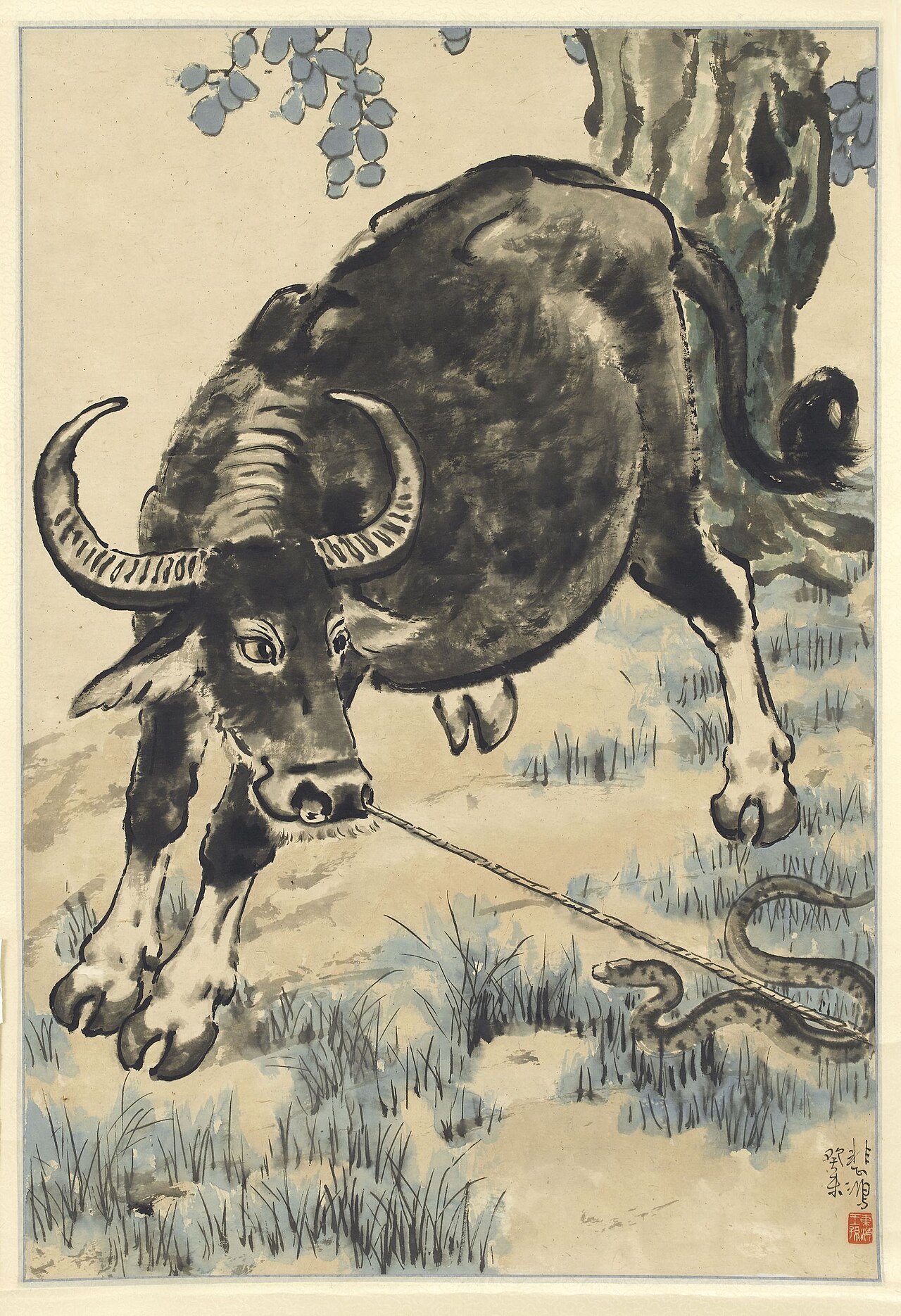 The Buffalo Demon and the Snake Spirit by Xu Beihong