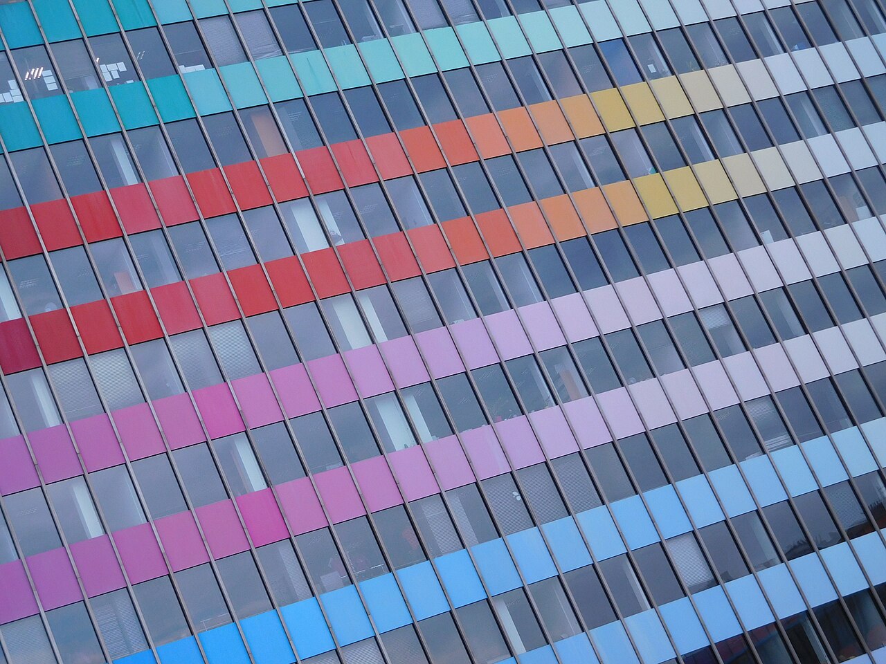 Facade of 4D Center by Yaacov Agam