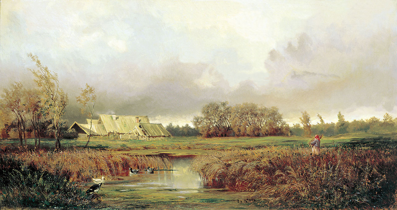 Marsh in Autumn by Yefim Volkov