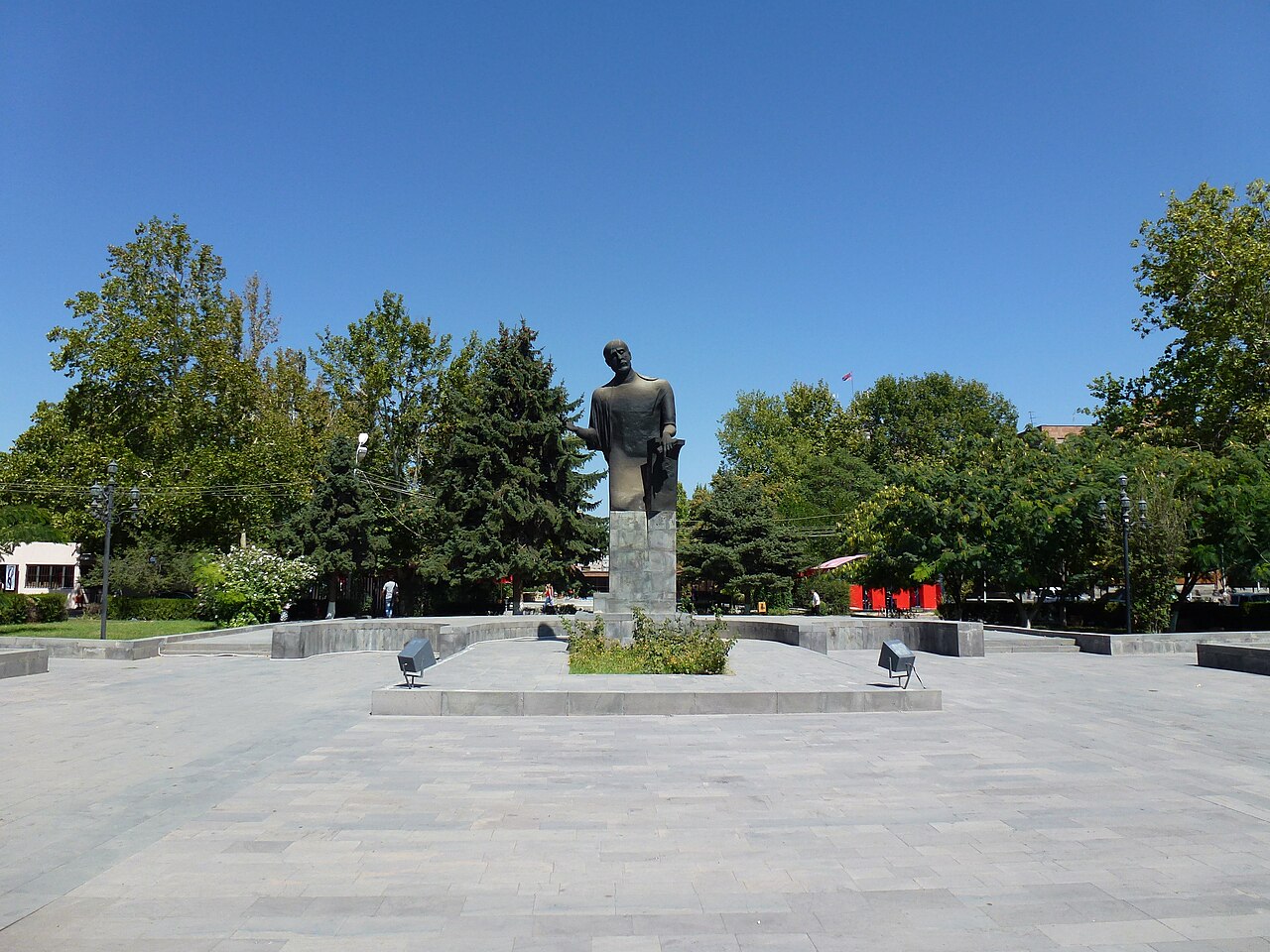 Statue of Komitas Vardapet in Etchmiadzin by Yervand Kochar