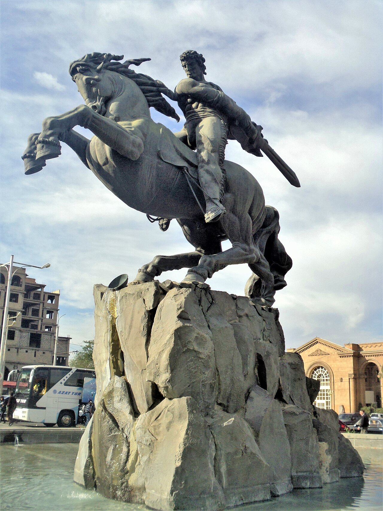 The statue of David of Sasun by Yervand Kochar